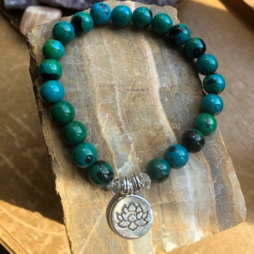 💚🧚‍♂️ SOLD 💚🧚‍♂️Genuine Chrysocolla Bracelet